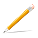 pencil, writing, Draw, paint, write, Pen, Edit Orange icon