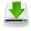 Descend, download, descending, hard disk, hard drive, Hdd, Down, fall, manager, Decrease OliveDrab icon
