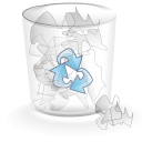 trash can, Alt, Full Silver icon