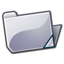 Folder, open, grey DarkGray icon