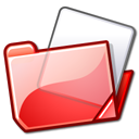 red, Folder Black icon