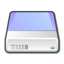 hard disk, hard drive, Hdd, unmount LightBlue icon