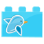 Sn, twitter, Social, Lego, social network Turquoise icon