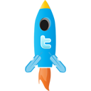 Sn, Rocket, twitter, social network, Social DeepSkyBlue icon