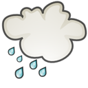 weather, Shower, scattered, climate Black icon