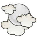 weather, night, climate, few, Cloud, stock Black icon