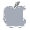 Apple, med, Logo DarkGray icon
