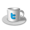 Coffee, Social, cup, twitter, social network, Sn, food Black icon