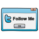 Follow me, Sn, button, social network, twitter, Social, sigueme WhiteSmoke icon
