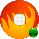 mount, disc, Cdwriter, fire, Disk, Burn, save OrangeRed icon