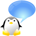 Xchat, Chat, talk, tux, speak, Penguin, Comment CornflowerBlue icon