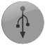 to, Emblem, Usb DarkGray icon