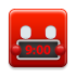 Digitalclock, time, history, Clock, Alarm, morning, alarm clock, digital Red icon