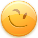 Emoticon, Face, smiley, wink, Emotion Khaki icon