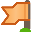 event, Mypages, flag SandyBrown icon