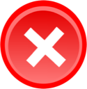 Exit, delete, remove, sign out, quit, Del, logout Red icon