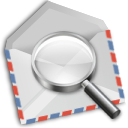 envelop, mail, Email, Message, envelope, Find, Airmail, Letter, search, seek LightGray icon