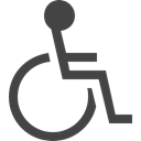 Maps And Flags, handicap, stick man, wheelchair Black icon