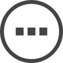 Options, setup, Circle, button Black icon