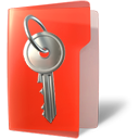Key, secure, root, preference, Configure, config, system, Setting, configuration, Folder, password, option OrangeRed icon