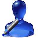 Human, user, writing, write, Account, people, profile, Edit, marker MidnightBlue icon