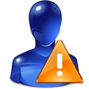 profile, Attention, user, exclamation, people, warning, unknown, metacontact, Alert, Human, Error, Account, wrong MidnightBlue icon