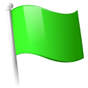 flag, green LimeGreen icon
