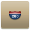 Map, com, highway, Apple, sign Tan icon