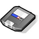Disk, Zip, save, disc Black icon
