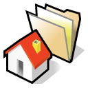 Folder, homepage, Building, house, Home Black icon