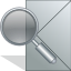 Message, search, seek, envelop, Letter, Email, mail, Find DarkGray icon