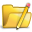 open, writing, Folder, Edit, write Goldenrod icon