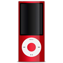 red, Apple, ipod Black icon
