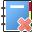 Del, Notebook, remove, delete CornflowerBlue icon