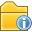 Information, Folder, Info, about Gold icon