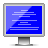 glossy, screen, window Blue icon