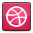 Social, dribbble Crimson icon