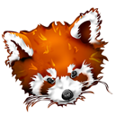 panda, roux, Firefox Black icon