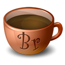 Coffee, bridge Black icon