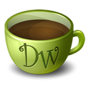 Coffee, dreamweaver Black icon