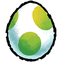 yoshi, egg Black icon