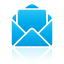 open, mail DeepSkyBlue icon