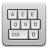 Desktop, preference, Keyboard Silver icon