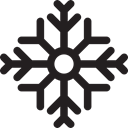 Snow, snowflake, weather, nature, winter, Cold Black icon