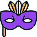 party, Costume, Eye mask, carnival, Celebration, Fun BlueViolet icon