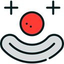 happy, party, smile, Clown, people, Face, Circus Black icon