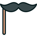 Costume, carnival, Facial Hair, party, moustache Black icon