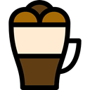 Coffee, hot drink, coffee cup, Coffee Shop, food, Chocolate Black icon