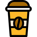coffee cup, hot drink, Take Away, Coffee Shop, food Black icon