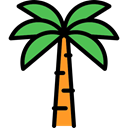 summer, tropical, Beach, Palm Tree, nature, Summertime Black icon